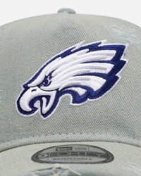 New Era Philadelphia Eagles 'Distressed Denim' 9FORTY A-Frame Snapback Light Wash Denim