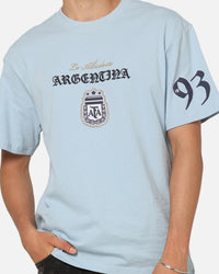 Majestic Athletic Argentina Halftone Crest T-Shirt Argentina Blue