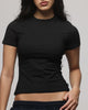 American Thrift Women's Longline Baby T-Shirt Black