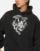 Ed Hardy Double Horns Hoodie Black Acidwash