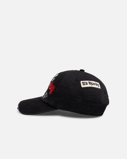 Ed Hardy Flash Trucker Snapback Washed Black