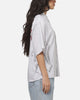 Worship Restraint Box Crop Shirt White Pinstripe