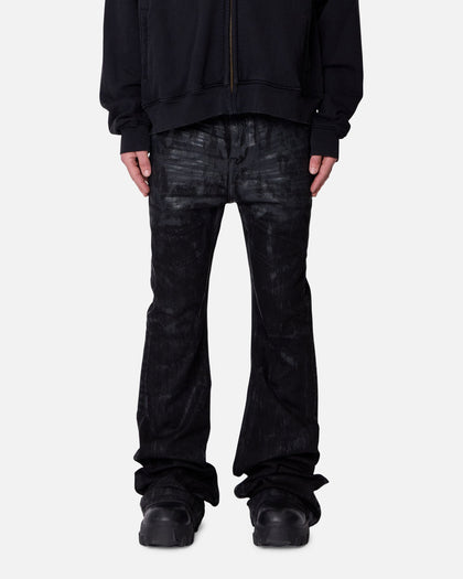 MNML Super Stacked Denim Jeans Washed Black