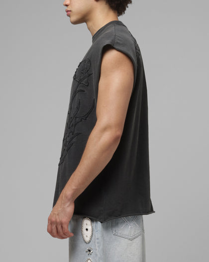 Loiter Cyber Applique Muscle T-Shirt Black