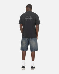 Saint Morta Chronicles Boxy T-Shirt Black Acidwash