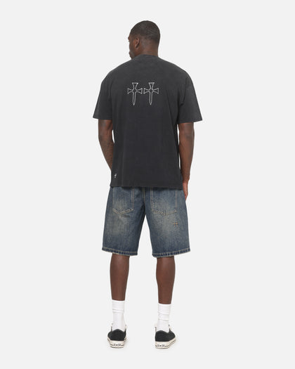 Saint Morta Chronicles Boxy T-Shirt Black Acidwash
