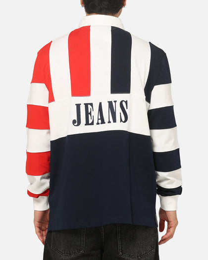 Tommy Jeans Relaxed Archive Rugby Shirt Navy