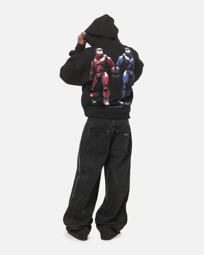 73Studio X Halo Xbox Red Vs Blue Split Hoodie Black