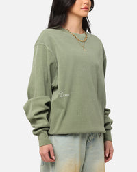 Carre Avenue Ribbed Crewneck Olive