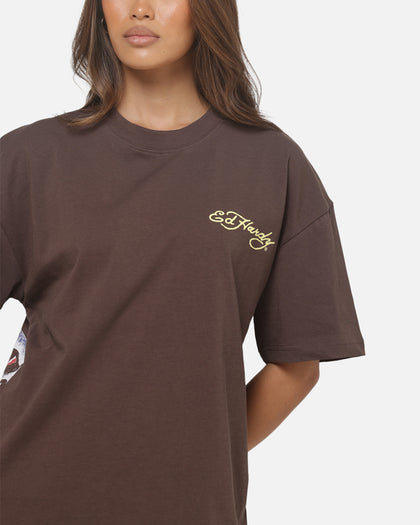Ed Hardy Serpent T-Shirt Washed Brown