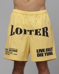 Loiter Impact Walk Shorts Yellow