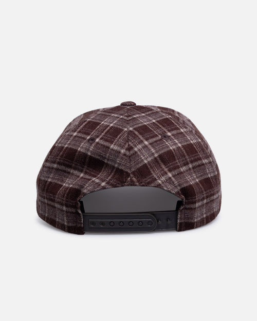 Mitchell & Ness Los Angeles Lakers 'Checked Letter' Legacy Low Profile Snapback Brown