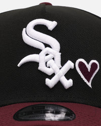 New Era Chicago White Sox 'Burgundy Hearts' 9FORTY A-Frame Snapback Black/Maroon