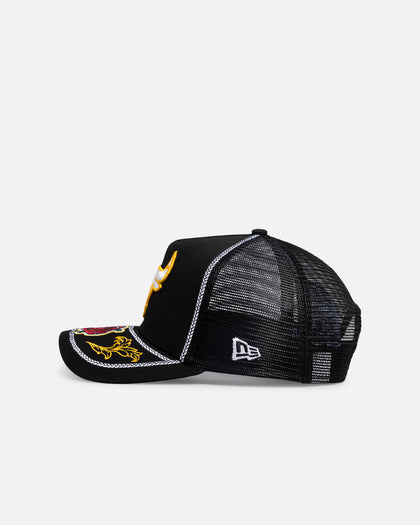 New Era Chicago Bulls 'Rose Visor' 9FORTY A-Frame Trucker Snapback Black/Rose