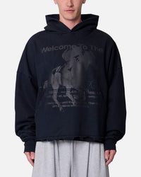 MNML Moth Eatten Hoodie Black