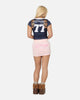 Ed Hardy Women's Football Baby T-Shirt Navy/White