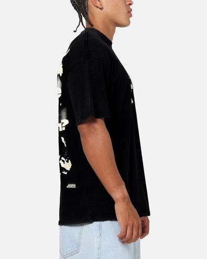73Studio X Fortnite Where We Droppin T-Shirt Black Acidwash