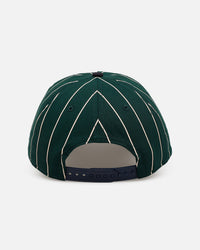 New Era Oakland Athletics 'Pinstripe' 9FORTY A-Frame Snapback Dark Green