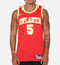 Nike Dyson Daniels Atlanta Hawks #5 Icon Edition Nike Dri-FIT NBA Swingman Jersey University Red