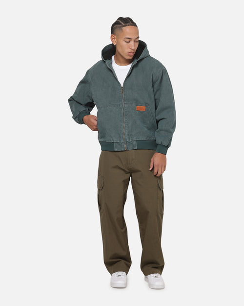Carre Sherpa Lined Hoodie Forest Green