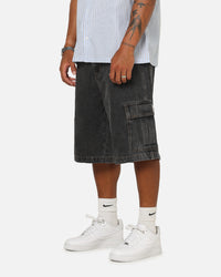 X-Large Baggy Cargo Denim 91 Shorts Washed Black