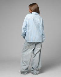 Loiter Pearl Button Up Shirt Blue Stripe