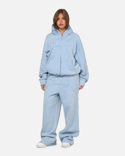 Ed Hardy Fray Track Pants Blue