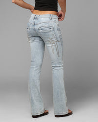 Loiter Women's Wraith Bootcut Jeans Blue Denim