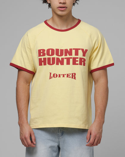 Loiter Bounty Hunter Ringer T-Shirt Yellow