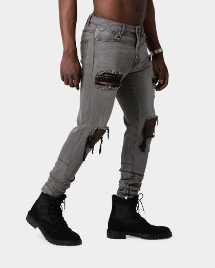 Saint Morta Destroyer Distressed Jeans Vintage Grey