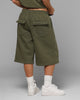 Loiter Hybrid Premium Shorts Olive/Pink