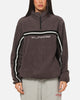 X-Large Stripe Polar Fleece Quarter Zip Fleece Mocha