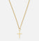 Saint Morta Crucifix Cuban Necklace Gold