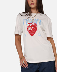 Tommy Jeans Women's TJW Strawberry T-Shirt Ecru