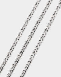 NXS 2.7MM Diamond Cut Curb Chain White Gold