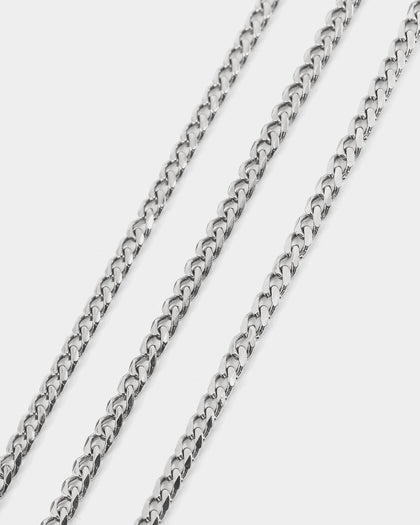 NXS 2.7MM Diamond Cut Curb Chain White Gold