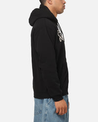 S Double Cursive Zip Hoodie Black