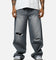 MNML Baggy Blowout Denim Jeans Washed Grey
