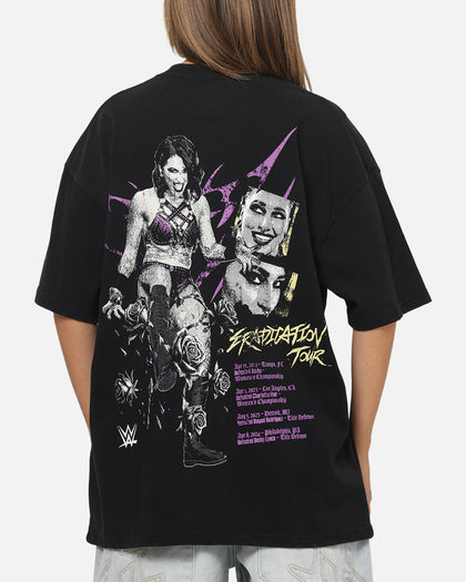 73Studio X WWE Rhea Ripley Vintage T-Shirt Black Acidwash