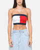 Tommy Jeans Women's TJW RWB Badge Tube Top White/Multi