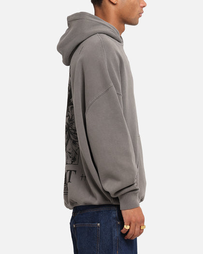 Saint Morta Lost Souls Boxy Hoodie Washed Charcoal