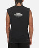 Saint Morta X Black Sabbath Cross Oversized Muscle Tee Washed Black