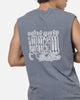 Saint Morta Wings Of Flight Oversized Muscle T-Shirt Washed Blue