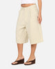 Carre Heritage Pleated Shorts Off White Pinstripe