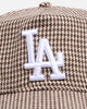 New Era Los Angeles Dodgers 'Houndstooth' 9FORTY A-Frame Unstructured Strapback Brown