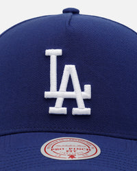 Mitchell & Ness Los Angeles Dodgers 'Pink Side Patch' Pro Pinch Snapback Official Team Color