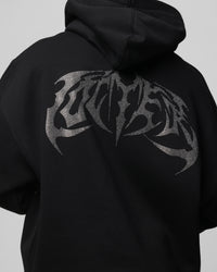 Loiter Metal Rhinestone Hoodie Black