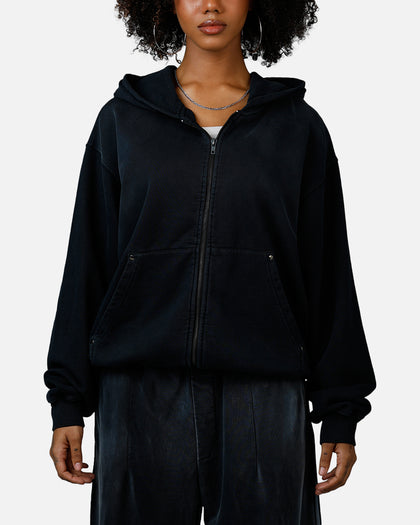 American Thrift Zip Hoodie Washed Black