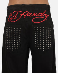 Ed Hardy Chrome Cowboy Jeans Black