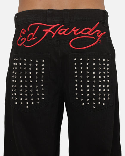 Ed Hardy Chrome Cowboy Jeans Black